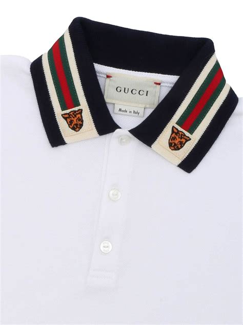 gucci white polo tiger